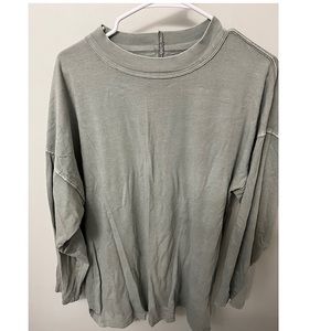 Free People We The Free mock top shirt, size XL, light green